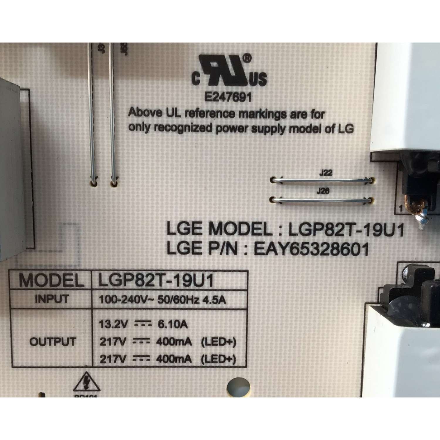 KIT DE TARJETAS PARA TV LG / MAIN EBT66509301 / EAX69120303(1.1) / FUENTE EAY65328601 / LGP82T-19U1 / T-CON 6871L-6282A / 6870C-0282A / PANEL HC820DQF-SLXR1-2112 / MODELO 82UN8570PUC / 82UN8570PUC.BUSWLJR - Imagen 2